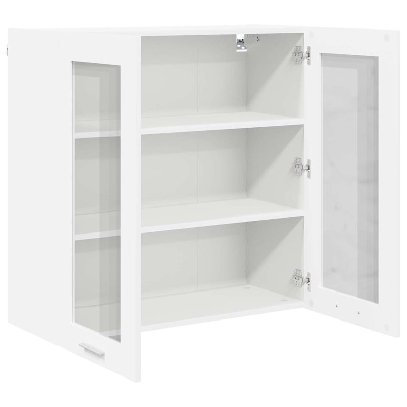 Vidaxl Hanging Cabinet With Storage Riga Grey Sonoma 60 X 31 X 80 Cm, White, 80cm H x 80cm W x 31cm D