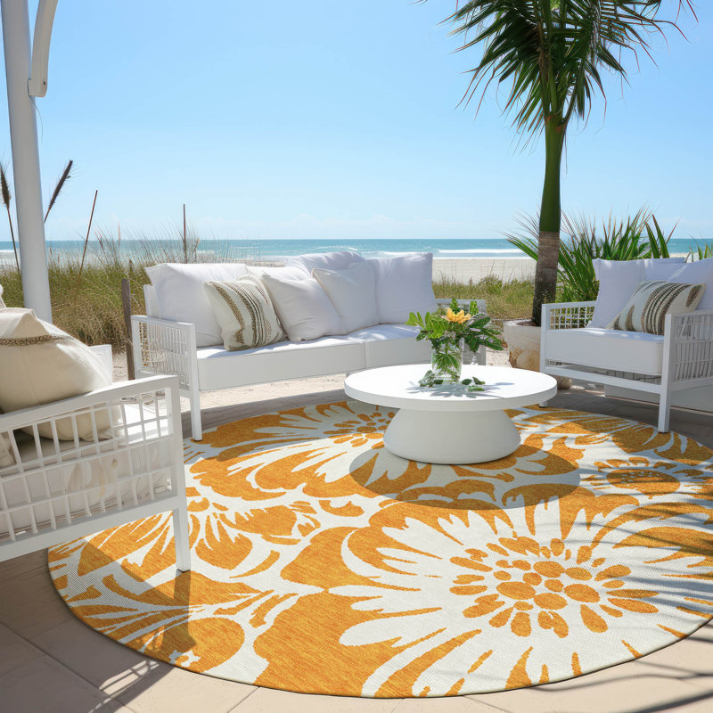 Tapis intérieur / extérieur Kinslee, Rond 8 pi