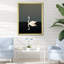 Cygnes solitude en noir et blanc - reproduction d'art sur toile-134125849-97170533