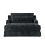 Causeuse-lit en chenille 59,5 po avec coussins Taryn-128837898