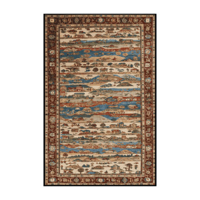 Tapis brun lavable à la machine