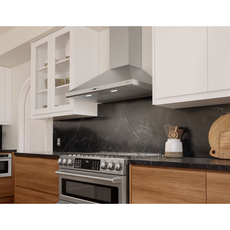 Core Zephyr Siena 30 In. 650 CFM Wall Mount Range Hood With LED Light In Stainless Steel
