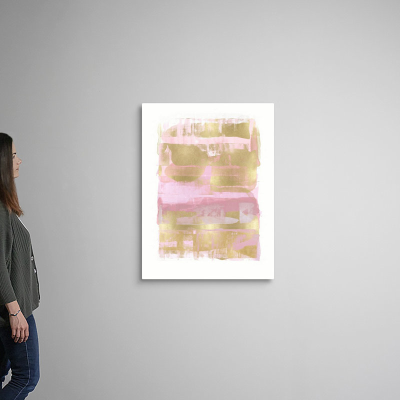 Reproduction d’art sur toile abstraite expression rosé par David Moore, H 40 po x l 30 po x P 1,25 po, Toile tendue