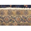Tapis beige / bleu en laine noué à la main de conception unique des années 1960 5 pi 5 po x 9 pi 7 po Sulaf