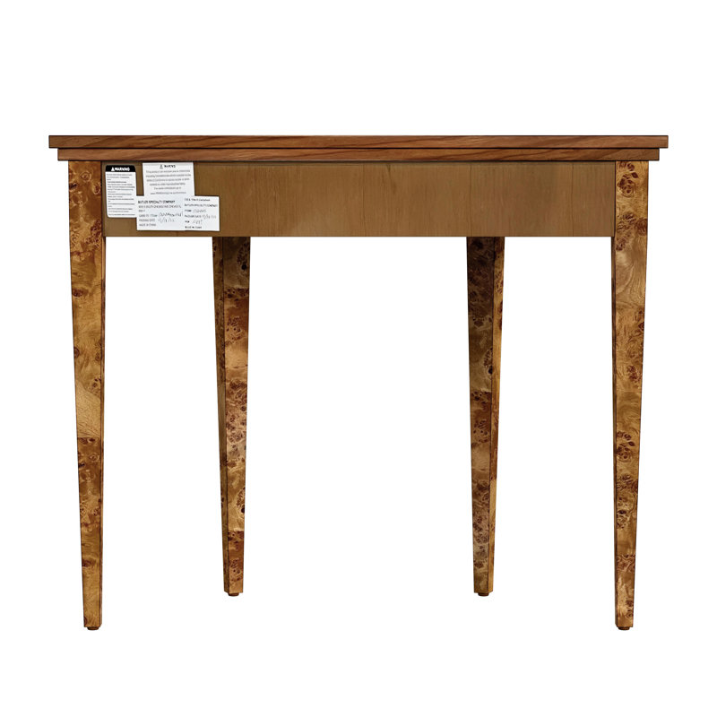 Hampton 36" Demilune Console Table, Honey Burl