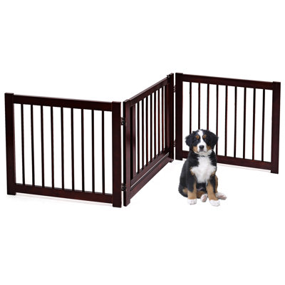 Kara Wood Free Standing Pet Gate