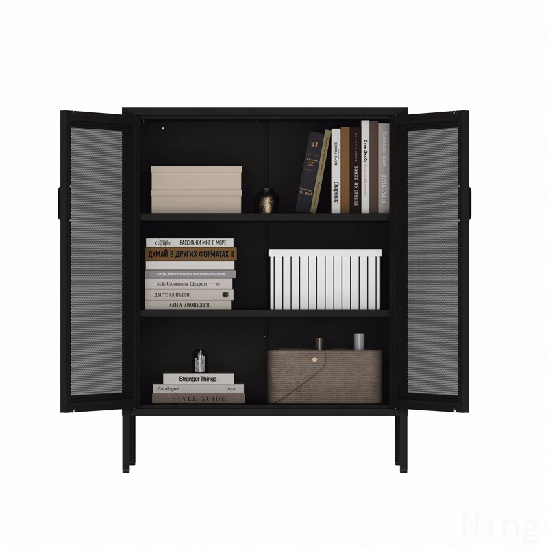 Armoire d'appoint 32 "en métal, Noir
