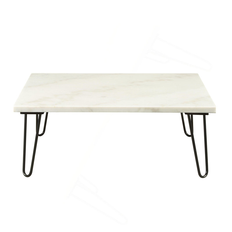 Table basse moderne en marbre blanc Modern Elegance 1pc Luxury Furniture