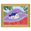 A Long Way Home II - Purple and Yellow Framed Acrylic Painting Print by Dana Gibson