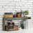 Wood Over Stove Kitchen Cabinet Organizer Shelf