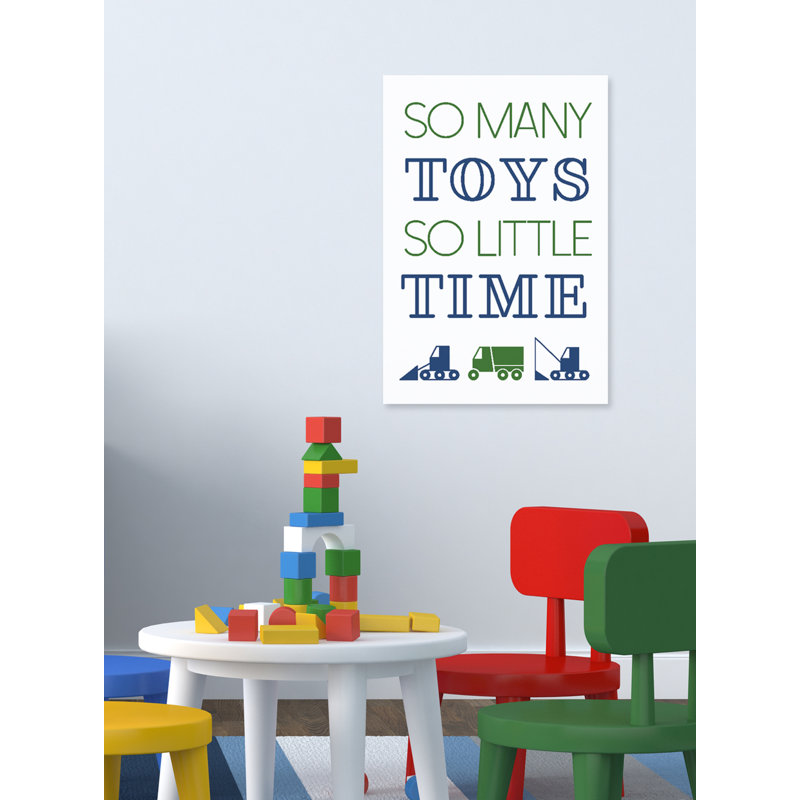 « so many many », art textuel pour les jouets so little time, H 15 po x l 10 po x P 0,5 po, Plaque en bois