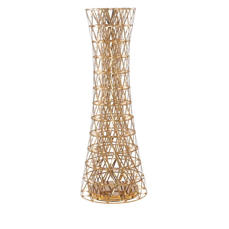 43'' Gold Stainless Steel LED Column Floor Lamp