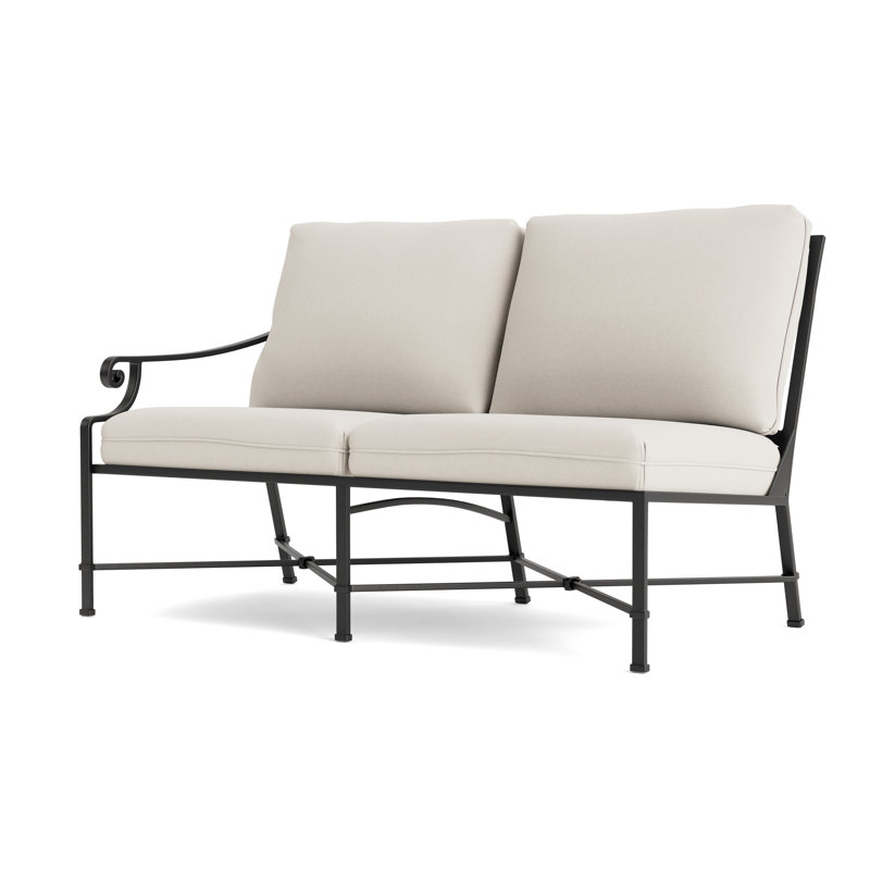 Venetian Outdoor 2 - Seat Loveseat, Fusion Natural, Textured Pewter