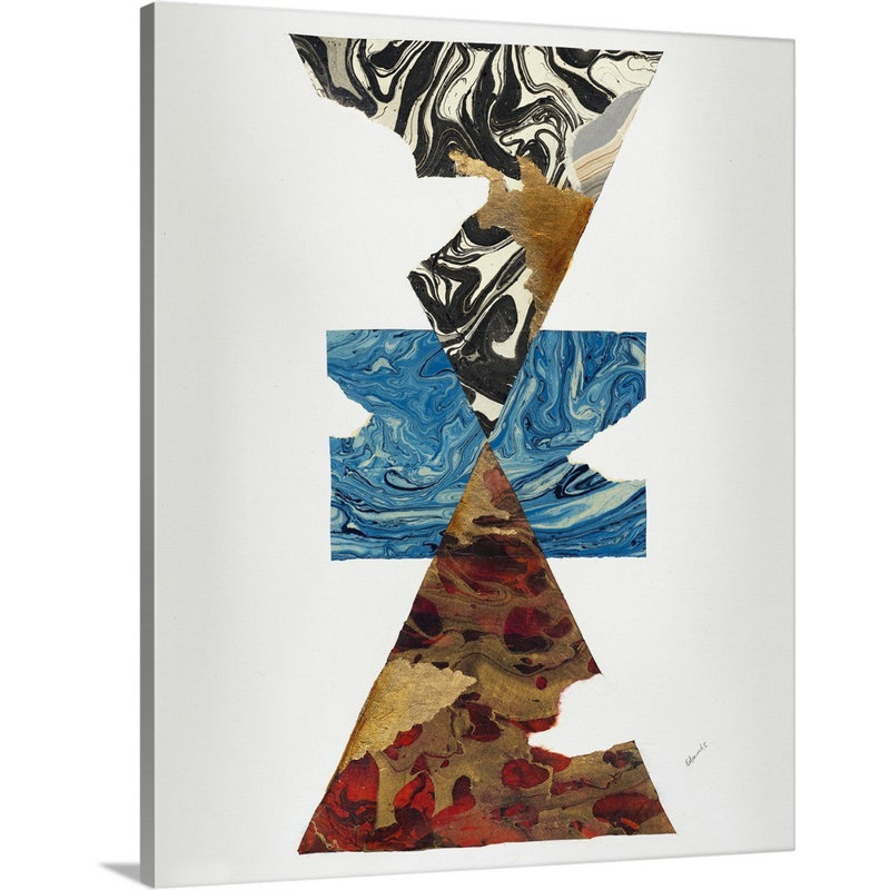 « infinite poursuite v », peinture sur toile, Toile tendue, H 14 po x l 11 po x p 1,25 po