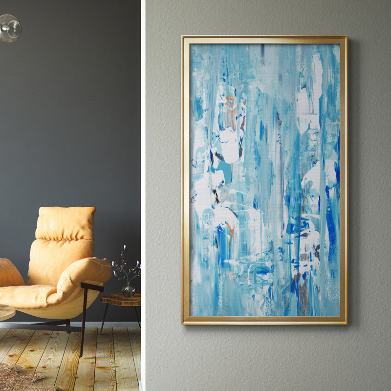 Stratosphere - reproduction d'art sur papier, H 22,5 po x l 42,5 po x P 1,5 po, Toile encadrée dorée, Pas de tapis
