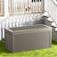 Boîte de rangement imperméable en plastique noir Gal, boîte de rangement extérieure de grande capacité-121871600