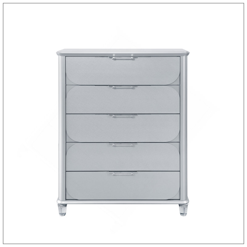 Commode argentée LAURA