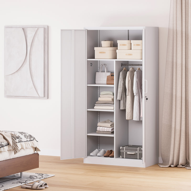 Casier 5 sections - 2 niveaux, Blanc, H 72 po x l 36 po x P 17,7 po