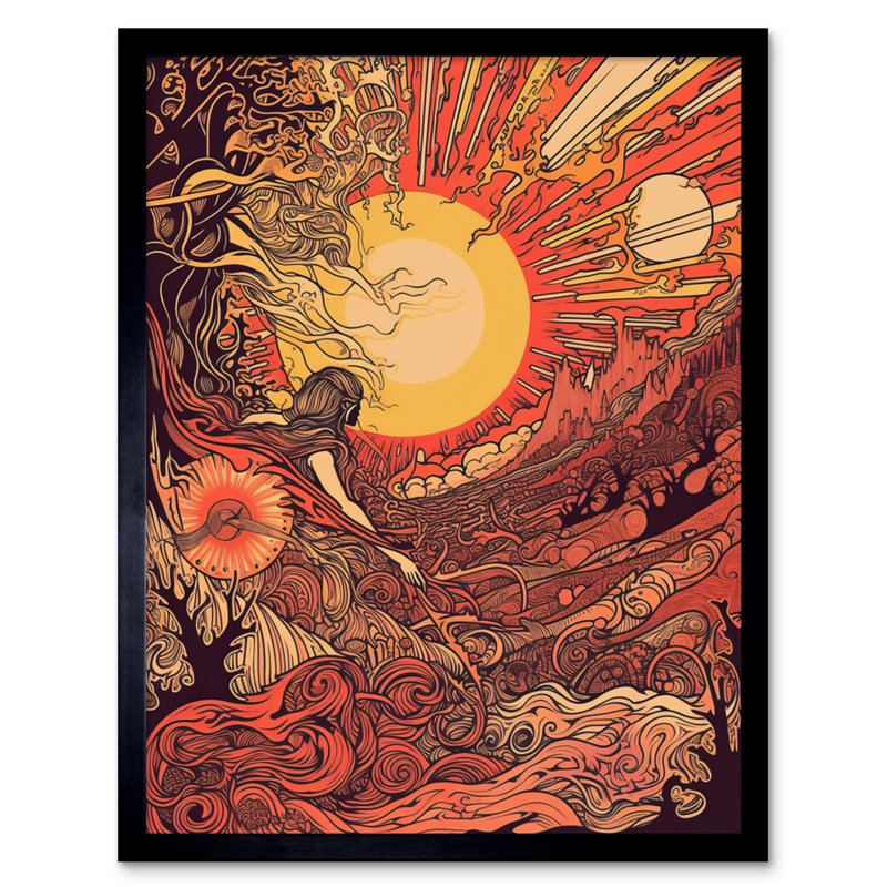 Lunna Venus Sunset Fantasy Landscape - Single Picture Frame Print