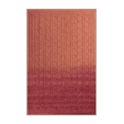 Tapis brun treillis lavable à la machine