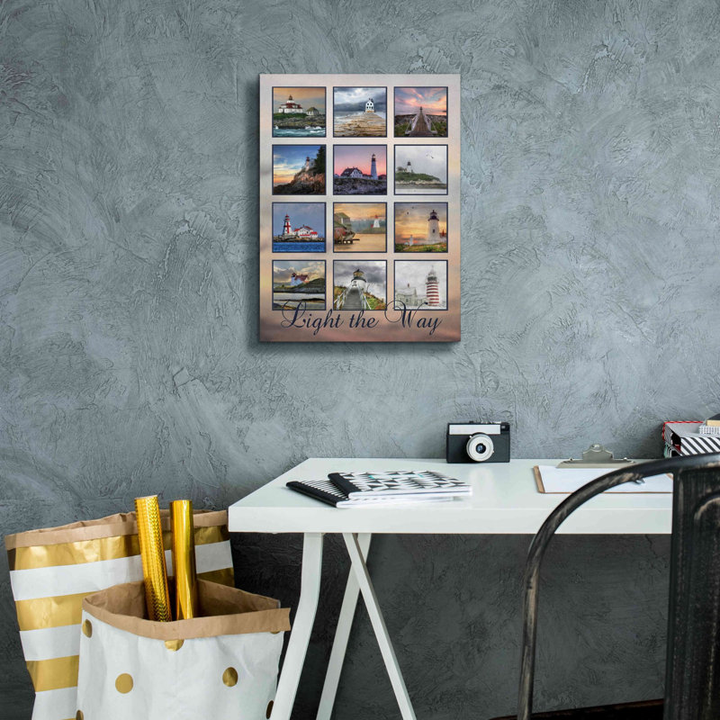 «Light the Way» par Lori Deiter, art mural sur toile, H 16 po x l 12 po x P 0,75 po