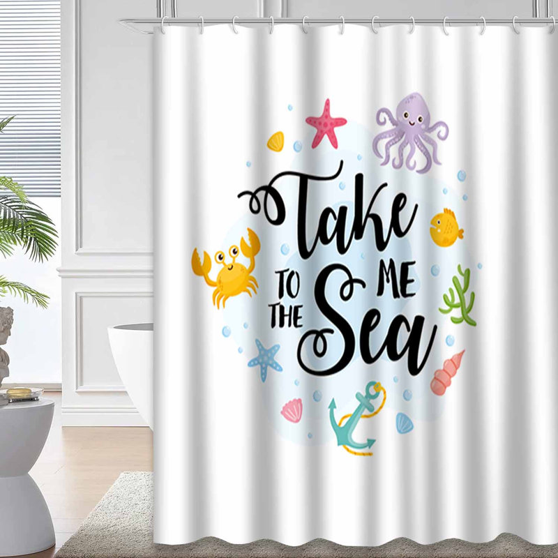 Rideau de douche imperméable avec 12 crochets, L 72 po x l 78 po