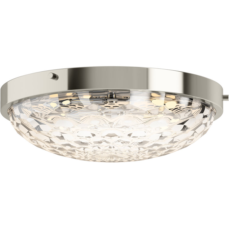 Arendela Flush-Mount Light, Polished Nickel