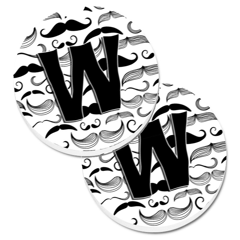 Sous-verre voiture moustache initial, W