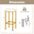 4 Pcs 26"bar Stool Set With Metal Frame Footrest Backless Counter Height Stool