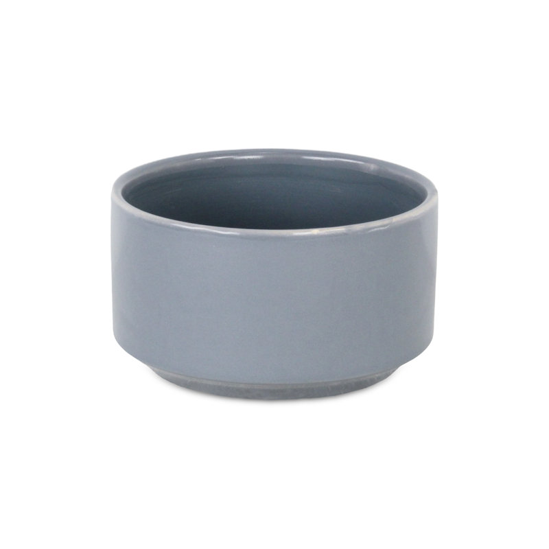 Pot large en céramique Kingsbridge, gris, H 4,25 po x l 7,5 po x P 7,5 po