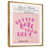 Toile avec cadre flottant or