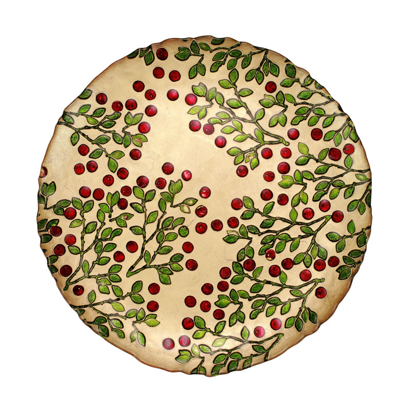 Cranberry Glass Handmade Platter