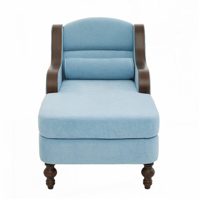 Chaise longue en chenille, Bleu