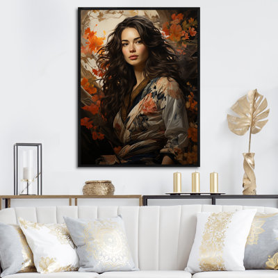 Renaissance Asian Shogun Woman V - Asian Art, reproduction d'art murale