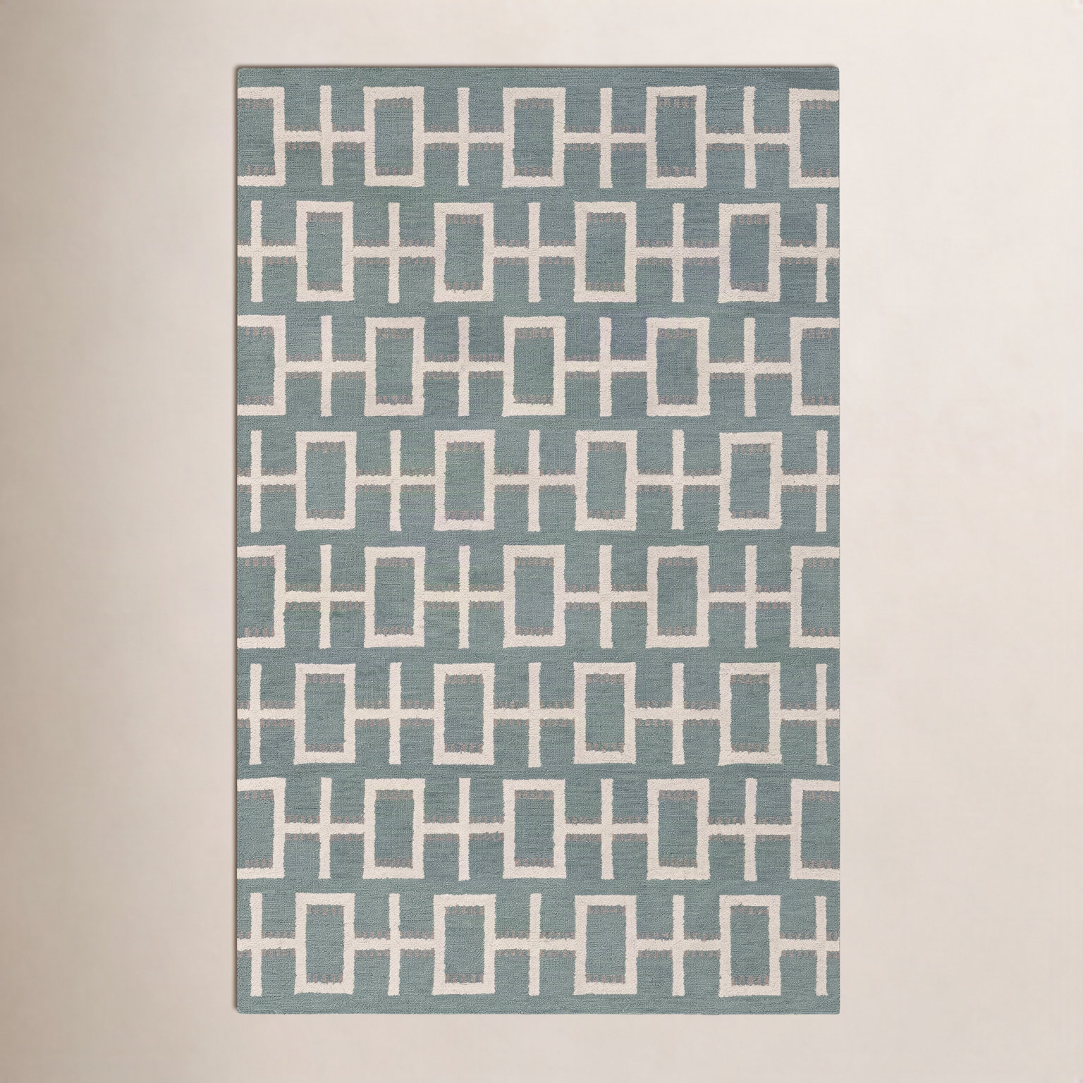 Elsey Hand-Tufted Geometric Wool Rug, Rectangle 8'9" x 11'9"