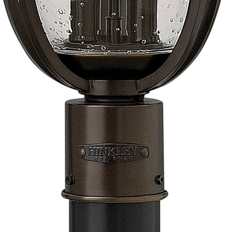 Olde Bronze 3-Light Outdoor Lantern with Clear Seedy Glass