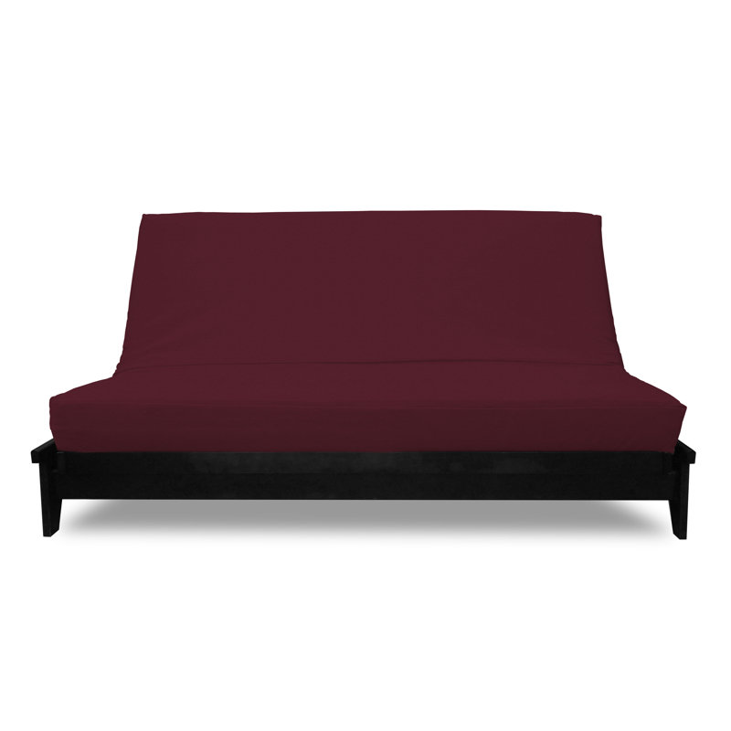 Housse de futon - texture chenille Samantha, Grand, Mélange de polyester merlot