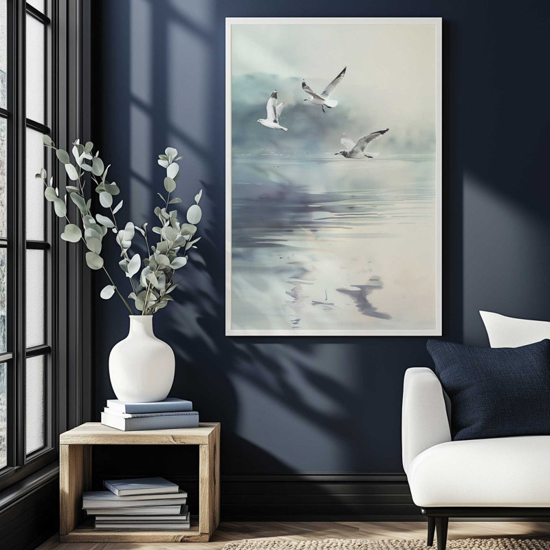 Impression «Misty Soar II», Cadre en zinc patiné, H 15,25 po x l 12,25 po