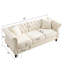 Canapé Chesterfield modulaire avec garniture cloutée et dossier bas capitonné-1016520071