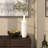 Amance Ceramic Stripe Texture Decorative White Vase-1296171837