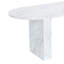 Table de salle à manger pour 6 personnes Modern Modern Farmhouse, table de cuisine en marbre avec base en bois, surface imperméable et résistante aux égratignures, table en marbre blanc seulement-193901661