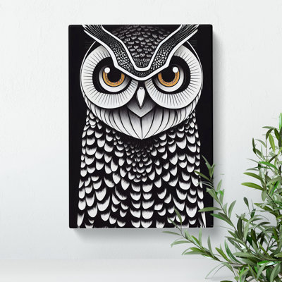 A Fearless Owl - Wrapped Canvas Print