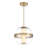 Brayden Studio® Gokul - Wide Led Pendant In Celeste Brass Finish-1916484248-1916484250