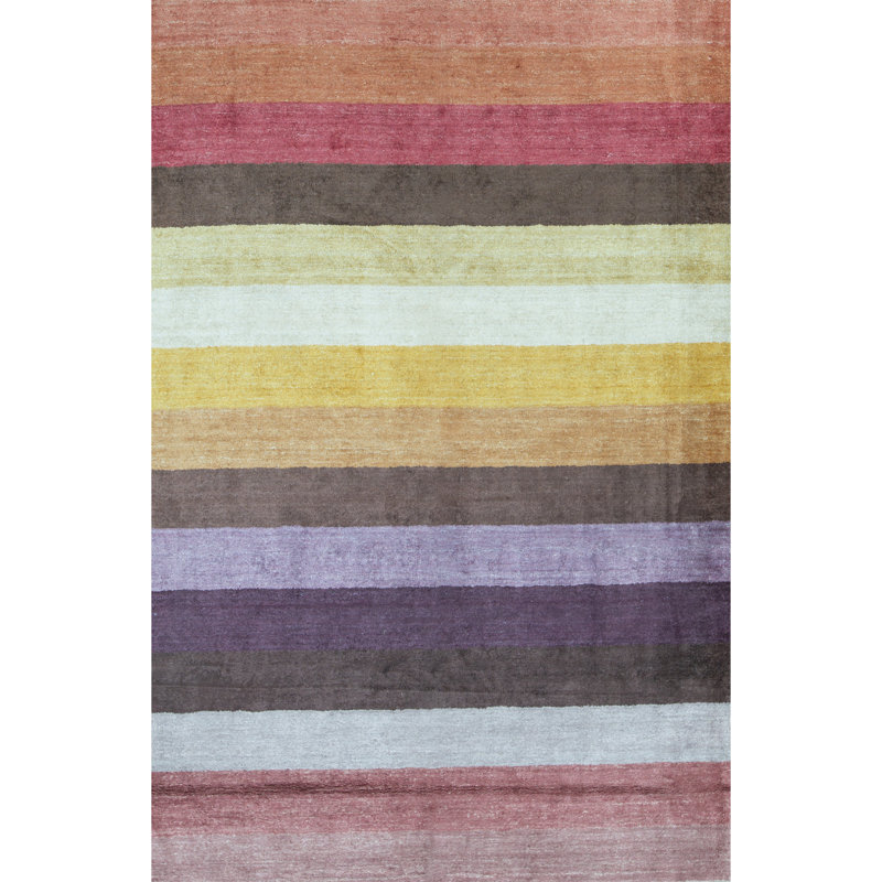 Viscose Striped Indoor Rug