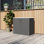 Armoire de rangement verticale en résine à double porte avec plancher Yardgrace 280 gallons