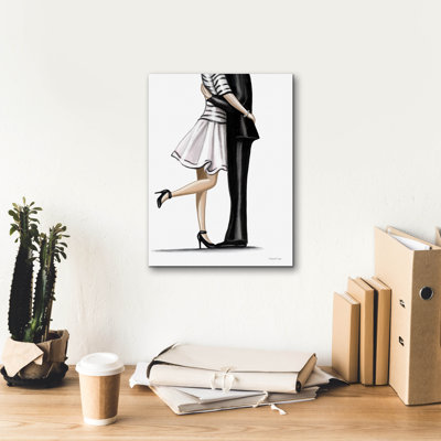 Epic Graffiti 'Hidden Kiss'  by Elizabeth Tyndall Canvas Wall Art, 12" x 16"