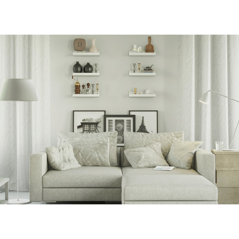 3 Piece Floating Shelf, White