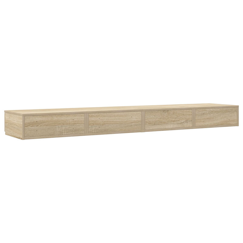Underbed Storage Drawers, Sonoma Oak, 16.5 H x 180 L x 36.5 W cm