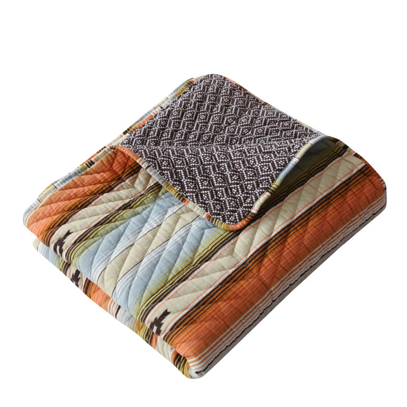Painted Desert Multicolor Quilted Reversible Throw Blanket