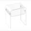 Table d'appoint, table de chevet transparente à 2 niveaux avec tablette de rangement, bureau de bout rectangulaire moderne, table de chevet transparente et épaisse pour chambre à coucher, salon, bureau